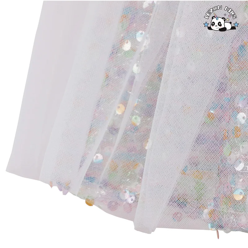 LEZONKIDS - OEM Custom Children Sparkle Party Skirt Dance Glitter Tutu Skirts Sequins Girls Skirts